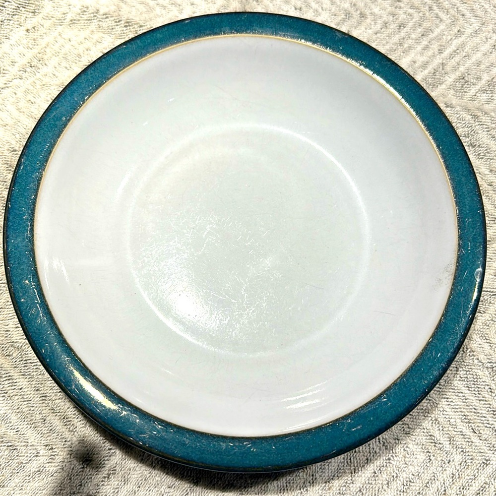 Denby Greenwich (retired) 8 1/2” Rimmed Soup pasta Bowl